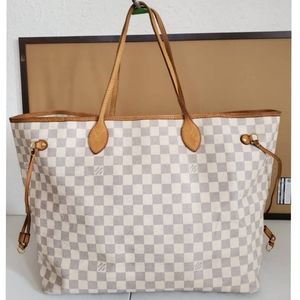 Authentic Louis Vuitton Damier Azur Neverfull GM Bag